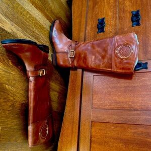 Vince canuto tall riding buckle boots size 8.5 M brown NEW